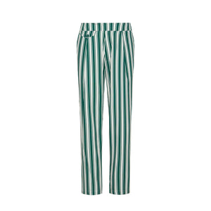Agnelli lounge pant, green stripe