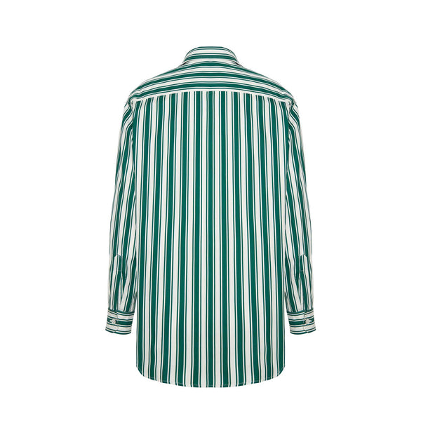 Agnelli shirt, green stripe