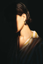 Load image into Gallery viewer, LO X ALEX AND TRAHANAS Marella hoop earrings, brass