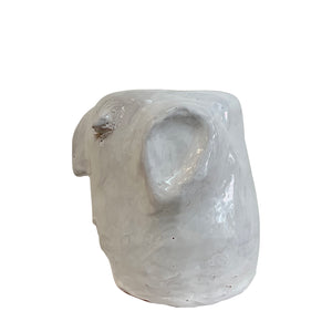 Ceramic Head Sculpture, White, Puglia, Italy - Gio