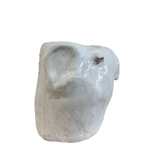 Ceramic Head Sculpture, White, Puglia, Italy - Gio