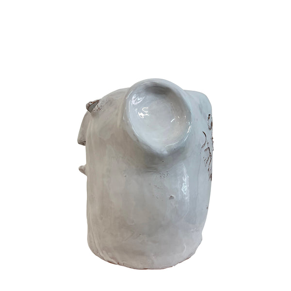 Ceramic Head Sculpture, White, Puglia, Italy - Marco