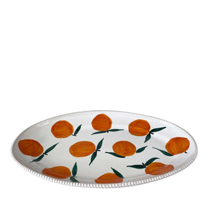 Ceramic Oval Serving Platter, Arancia (oranges) - Puglia, Italy – ALEX ...