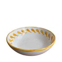 Load image into Gallery viewer, Large ceramic serving bowl - yellow fish, Puglia, Italy