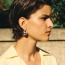 Load image into Gallery viewer, LOUISE OLSEN X ALEX AND TRAHANAS Marella hoop earrings,  silver