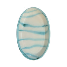 Load image into Gallery viewer, Medium Ceramic Ripple Oval Plate, Ocean Wash - Puglia, Italy