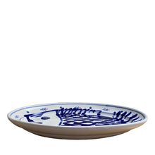 Load image into Gallery viewer, Ceramic large oval fish serving platter - blue, Puglia, Italy