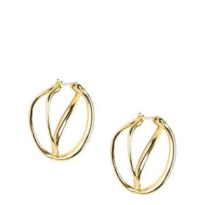 Corda Earring, Brass, Medium