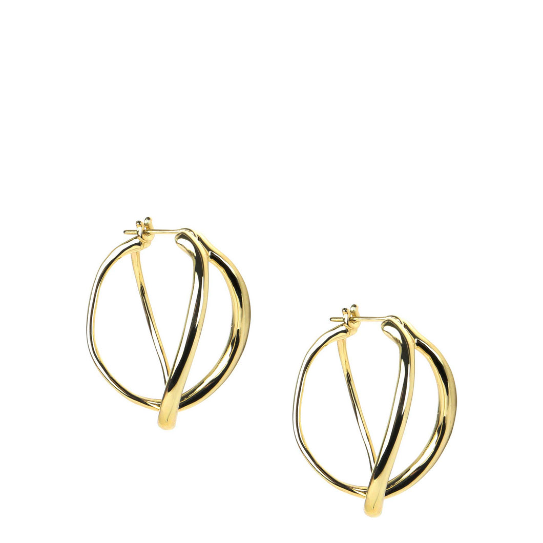 LO X ALEX AND TRAHANAS Corda Earring, Brass, Medium