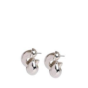 LO X ALEX AND TRAHANAS Chifferi double-link hoop earrings, silver