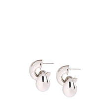 Load image into Gallery viewer, LO X ALEX AND TRAHANAS Chifferi double-link hoop earrings, silver