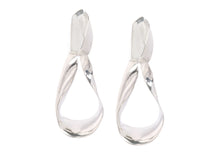 Load image into Gallery viewer, LOUISE OLSEN X ALEX AND TRAHANAS Silver, Large Olive Leaf Earrings Clip-on