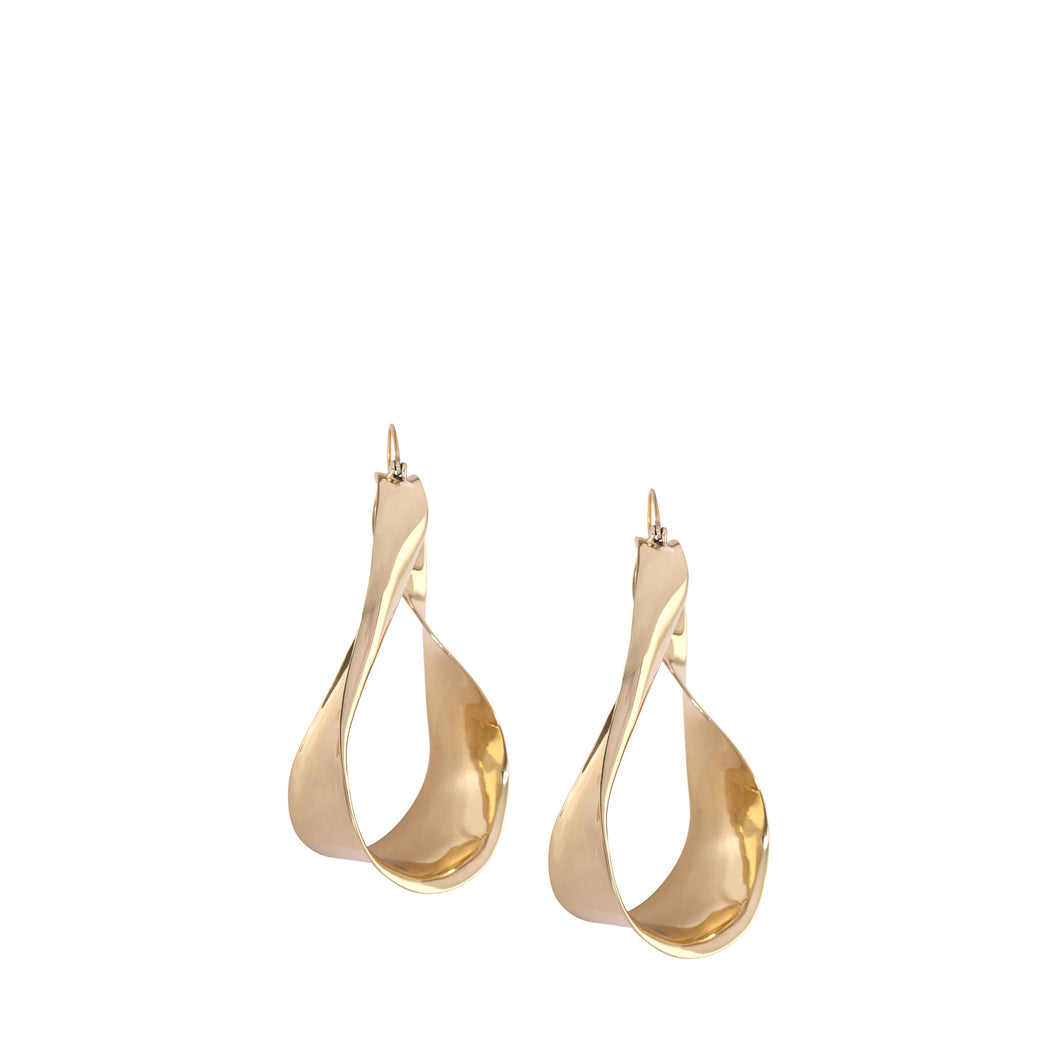 LO X ALEX AND TRAHANAS Gold-tone Large Olive Leaf Earrings