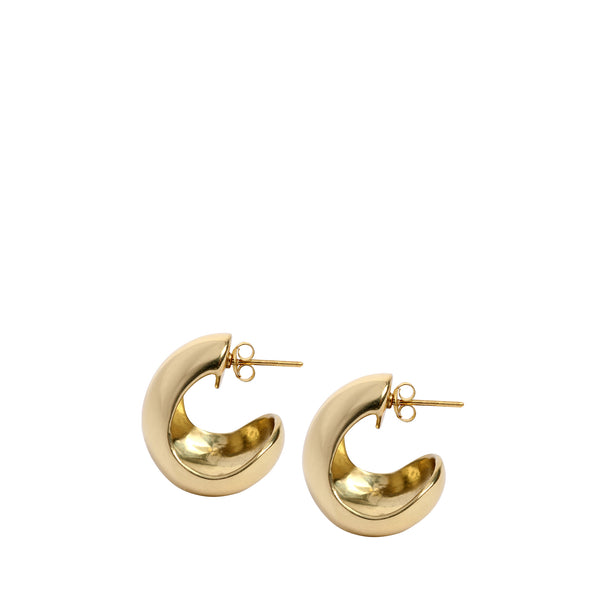 LOUISE OLSEN X ALEX AND TRAHANAS Chifferi hoop earrings, gold tone - small