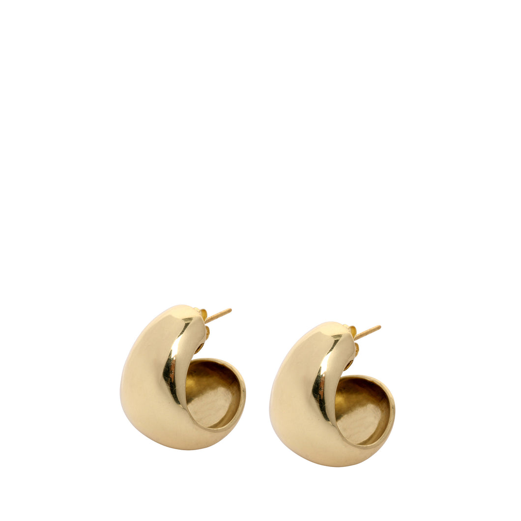 LO X ALEX AND TRAHANAS Chifferi hoop earrings, gold tone - small